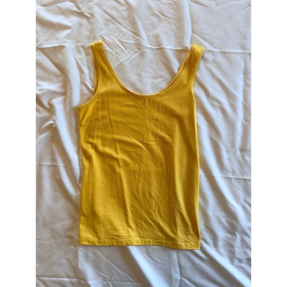 Talbots Tops - Talbots Womens Yellow Scoop Neck Cotton Modal Tank Top Size S VN1344